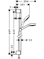 Душевой гарнитур Hansgrohe Croma Select E 26583400 хром