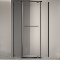 Душевой уголок RGW Passage PA-82B 100х100 см, профиль черный, стекло прозрачное