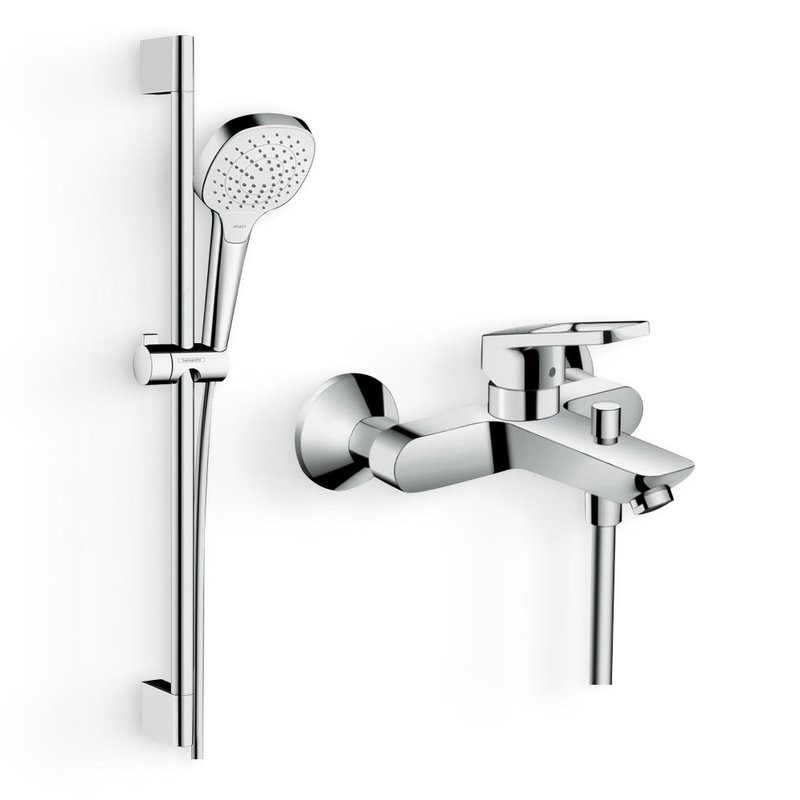 Душевой комплект Смеситель Hansgrohe Logis Loop Logis loop 71244000 + Гарнитур Croma Select E Vario 26582400