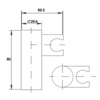 Настенный держатель Caprigo Parts 98-551-vot бронза Настенный держатель Caprigo Parts 98-551-vot бронза