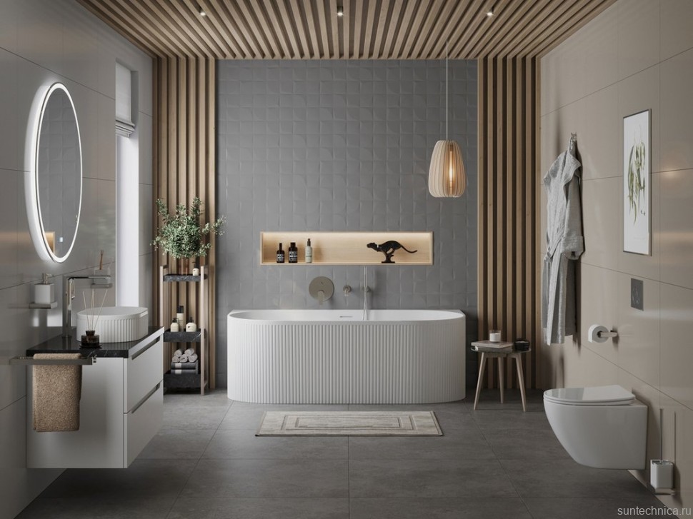 Акриловая ванна BelBagno BB412 170x80 см, пристенная, белая матовая, овальная, со сливом-переливом, с донным клапаном, фурнитура белая