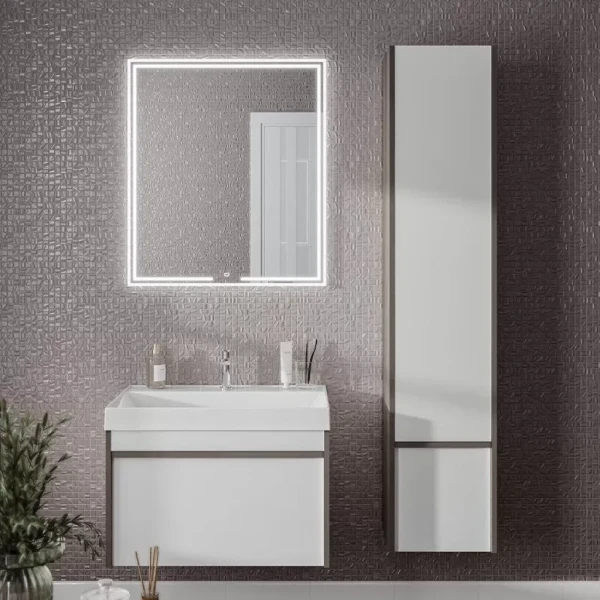 Шкаф-пенал для ванной KERAMA MARAZZI Modula 35 R с дверцей и ящиком, арабика