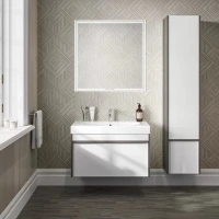 Шкаф-пенал для ванной KERAMA MARAZZI Modula 35 R с дверцей и ящиком, арабика