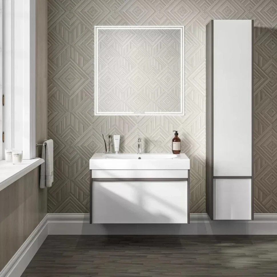 Шкаф-пенал для ванной KERAMA MARAZZI Modula 35 R с дверцей и ящиком, арабика