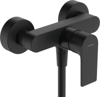 Душевой комплект Смеситель для душа Hansgrohe Rebris E 72650670 черный матовый + Гарнитур Vernis Blend 26422670 матовый черный