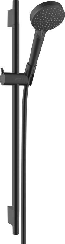 Душевой комплект Смеситель для душа Hansgrohe Rebris E 72650670 черный матовый + Гарнитур Vernis Blend 26422670 матовый черный