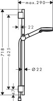 Душевой комплект Смеситель для душа Hansgrohe Rebris E 72650670 черный матовый + Гарнитур Vernis Blend 26422670 матовый черный
