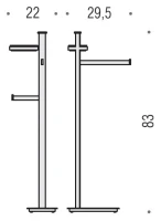 Стойка Colombo Design Units B9113.S.CR-VAN Стойка Colombo Design Units B9113.S.CR-VAN