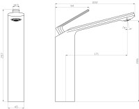 Смеситель для раковины Black&White Gravity 7204GM gun metal