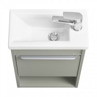 Тумба с раковиной AQUATON Хоуп 40 подвесная, 1 ящик, хаки