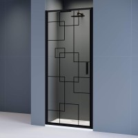 Душевая дверь в нишу RGW Stilvoll SV-05B 100 см, профиль матовый черный, стекло smart line matt
