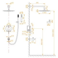 Душевой комплект RGW Shower Panels SP-52-1-B черный Душевой комплект RGW Shower Panels SP-52-1-B черный