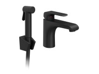 Комплект для раковины Ravak Flat FL 112.20BL с гигиеническим душем, матовый черный