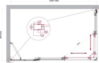 Душевой уголок BelBagno Luce AH-21-150/90-C-Cr профиль хром, стекло прозрачное