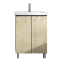 Тумба с раковиной Vigo Yuma 60 напольная, 2 дверцы, дуб давос