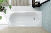Акриловая ванна Lavinia Boho Easter Pro 170x75 см, встраиваемая, белая, с каркасом, с подголовником