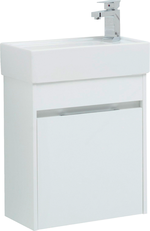 Тумба с раковиной Aquanet Лидс 50 белая