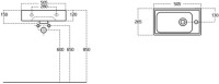 Тумба с раковиной Aquanet Лидс 50 белая
