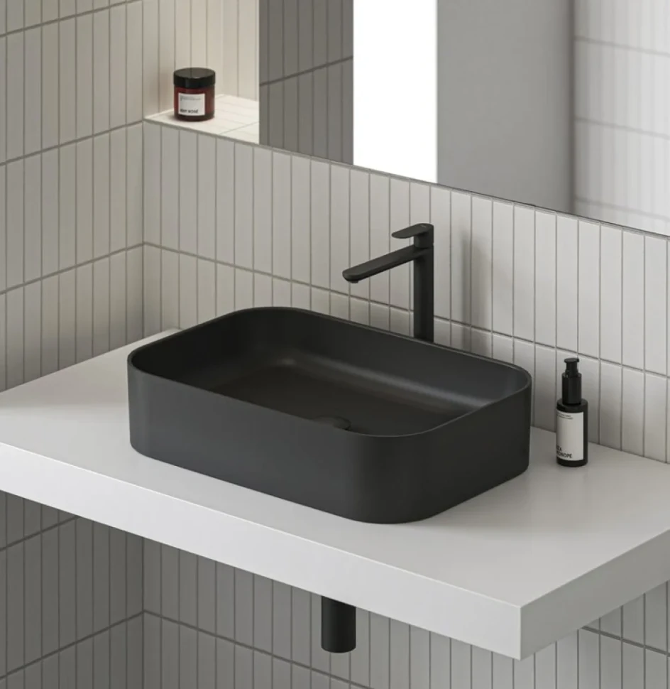 Смеситель для раковины Ravak Eleganta EL 015.20BLM матовый черный