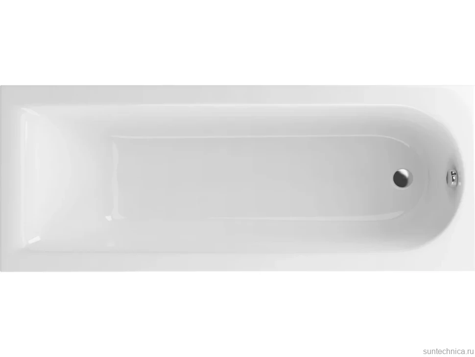 Акриловая ванна Excellent Aurum WAEX.AUR18WH 180x80 см, пристенная, белая, с каркасом