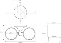 Стакан Bemeta Retro 144110027 двойной