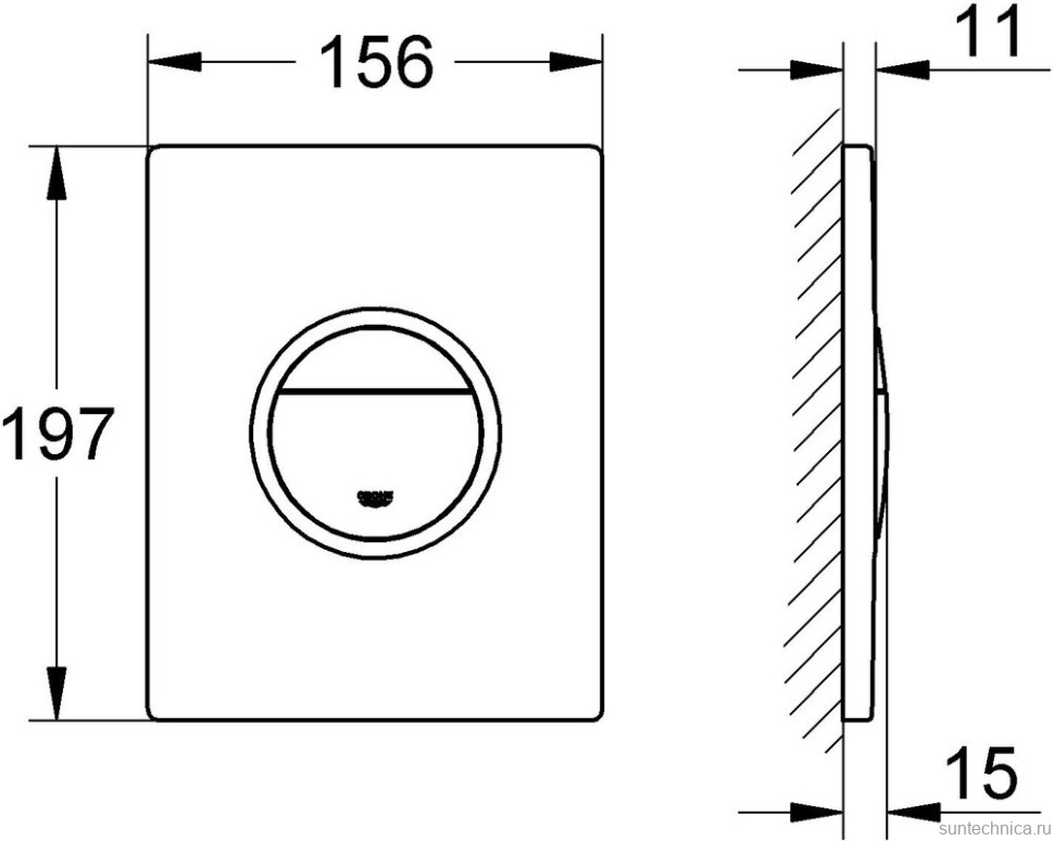 Кнопка смыва Grohe Nova Cosmopolitan Light 38809000, хром