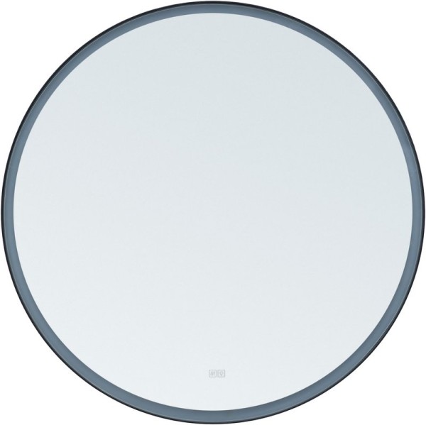 Зеркало круглое Aquanet Тренд D 90 с подсветкой, черное