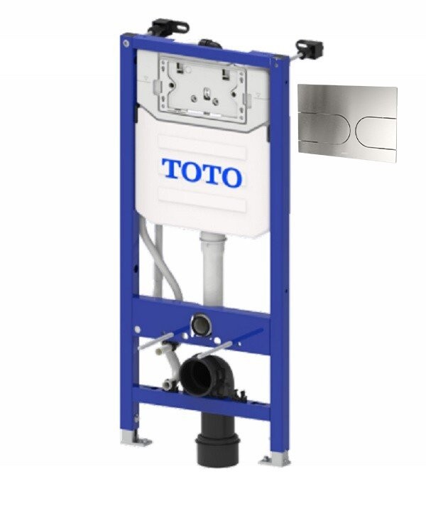 Комплект Инсталляция Toto Washlet WH182EAT + Кнопка MB175MSS цвет сталь