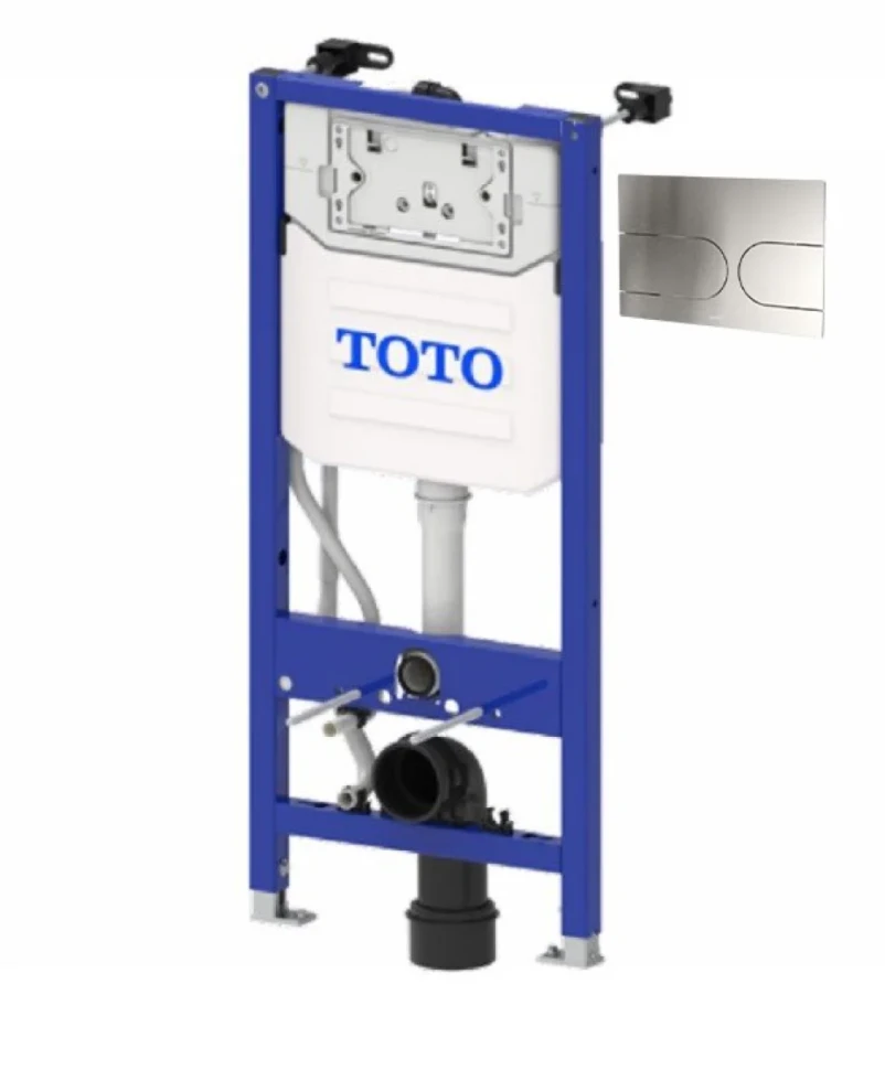 Комплект Инсталляция Toto Washlet WH182EAT + Кнопка MB175MSS цвет сталь