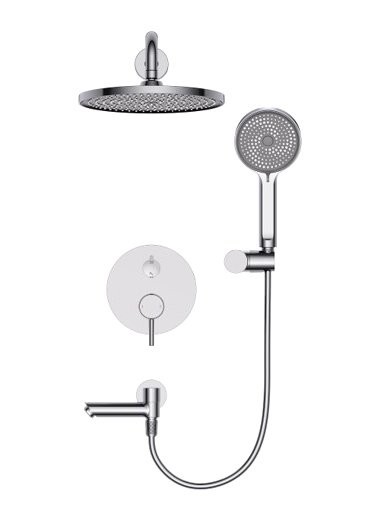 Душевой комплект Wonzon & Woghand Solo WW-939032-CR С ВНУТРЕННЕЙ ЧАСТЬЮ, хром