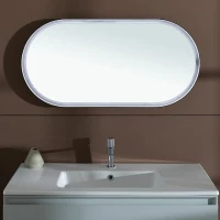 Зеркало Allen Brau Infinity 50х100 овальное, с подсветкой, белое