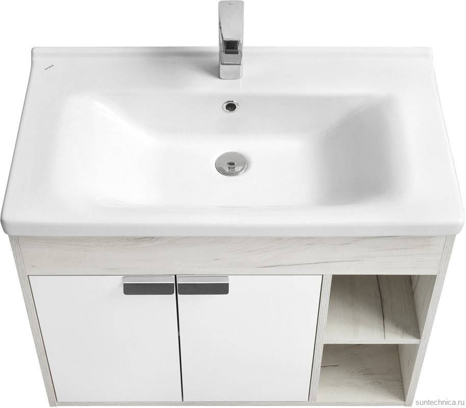 Тумба с раковиной AQUATON Флай 80 дуб крафт