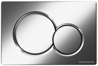 Кнопка смыва для унитаза Ceramicanova пластик, цвет матовый хром