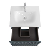 Мебель для ванной комнаты BelBagno Uno 70 подвесная, 2 ящика, матовая голубая