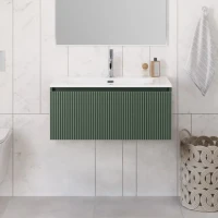 Тумба с раковиной BelBagno Uno 80 подвесная, 1 ящик, матовая еловая