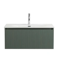 Тумба с раковиной BelBagno Uno 80 подвесная, 1 ящик, матовая еловая