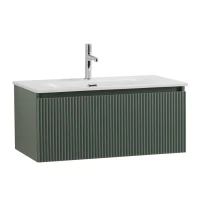 Тумба с раковиной BelBagno Uno 80 подвесная, 1 ящик, матовая еловая