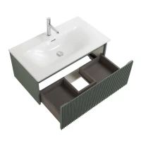 Тумба с раковиной BelBagno Uno 80 подвесная, 1 ящик, матовая еловая