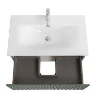 Тумба с раковиной BelBagno Uno 80 подвесная, 1 ящик, матовая еловая