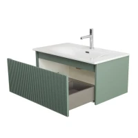 Тумба с раковиной BelBagno Uno 80 подвесная, 1 ящик, матовая еловая