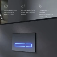 Кнопка смыва для унитаза AM.PM Touch Pro I0450A38 пластик, стекло, цвет черный глянец Кнопка смыва для унитаза AM.PM Touch Pro I0450A38 пластик, стекло, цвет черный глянец