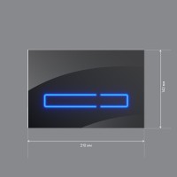 Кнопка смыва для унитаза AM.PM Touch Pro I0450A38 пластик, стекло, цвет черный глянец