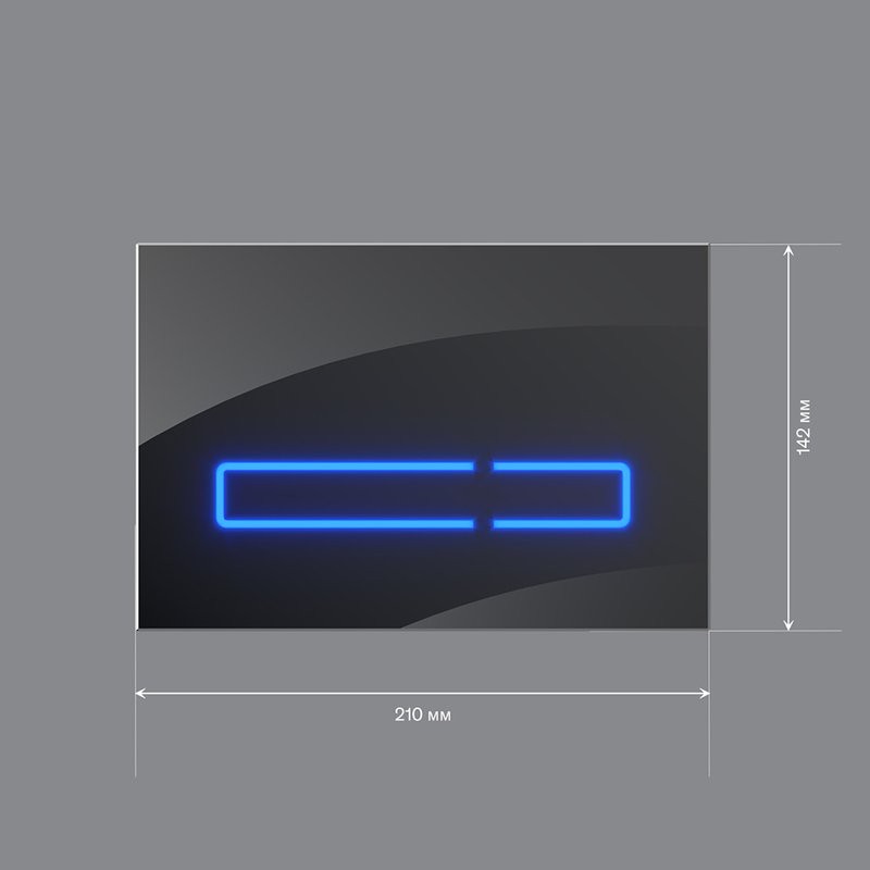 Кнопка смыва для унитаза AM.PM Touch Pro I0450A38 пластик, стекло, цвет черный глянец