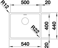 Мойка кухонная Blanco Andano 500-IF