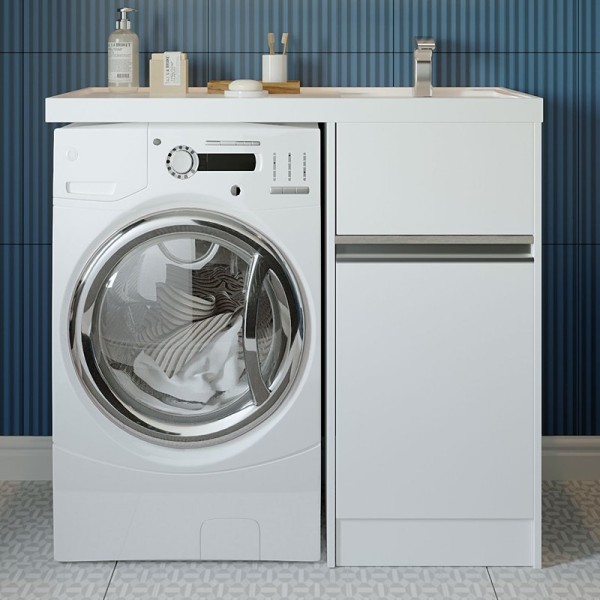 Тумба с раковиной AQUATON Лондри 40 под стиральную машину