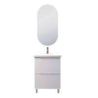 Мебель для ванной комнаты Vigo Neo 60 напольная, 2 ящика, матовая белая