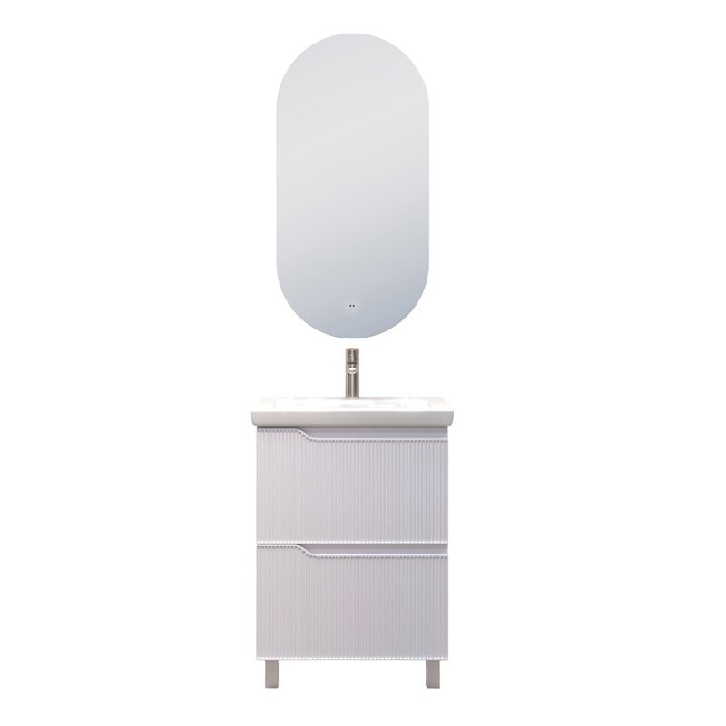 Мебель для ванной комнаты Vigo Neo 60 напольная, 2 ящика, матовая белая