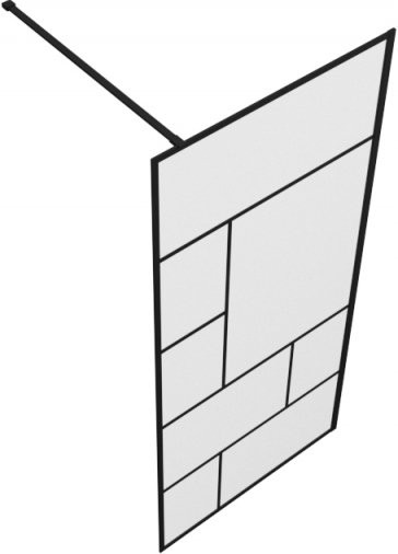 Душевая перегородка Bravat Blackline 90x195