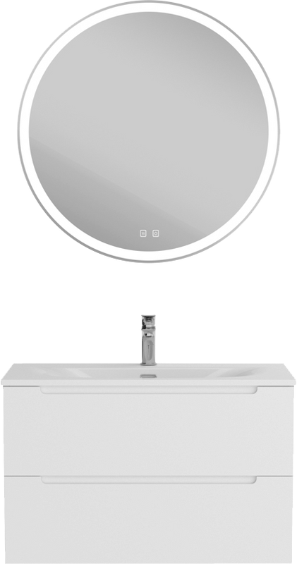 Мебель для ванной комнаты BelBagno Etna 90 bianco lucido, раковина BB-8099-90
