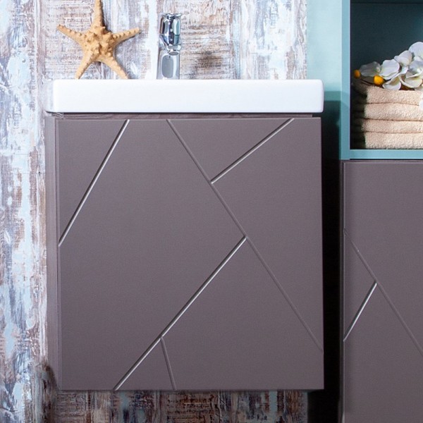 Тумба под раковину Бриклаер Кристалл 50 софт графит